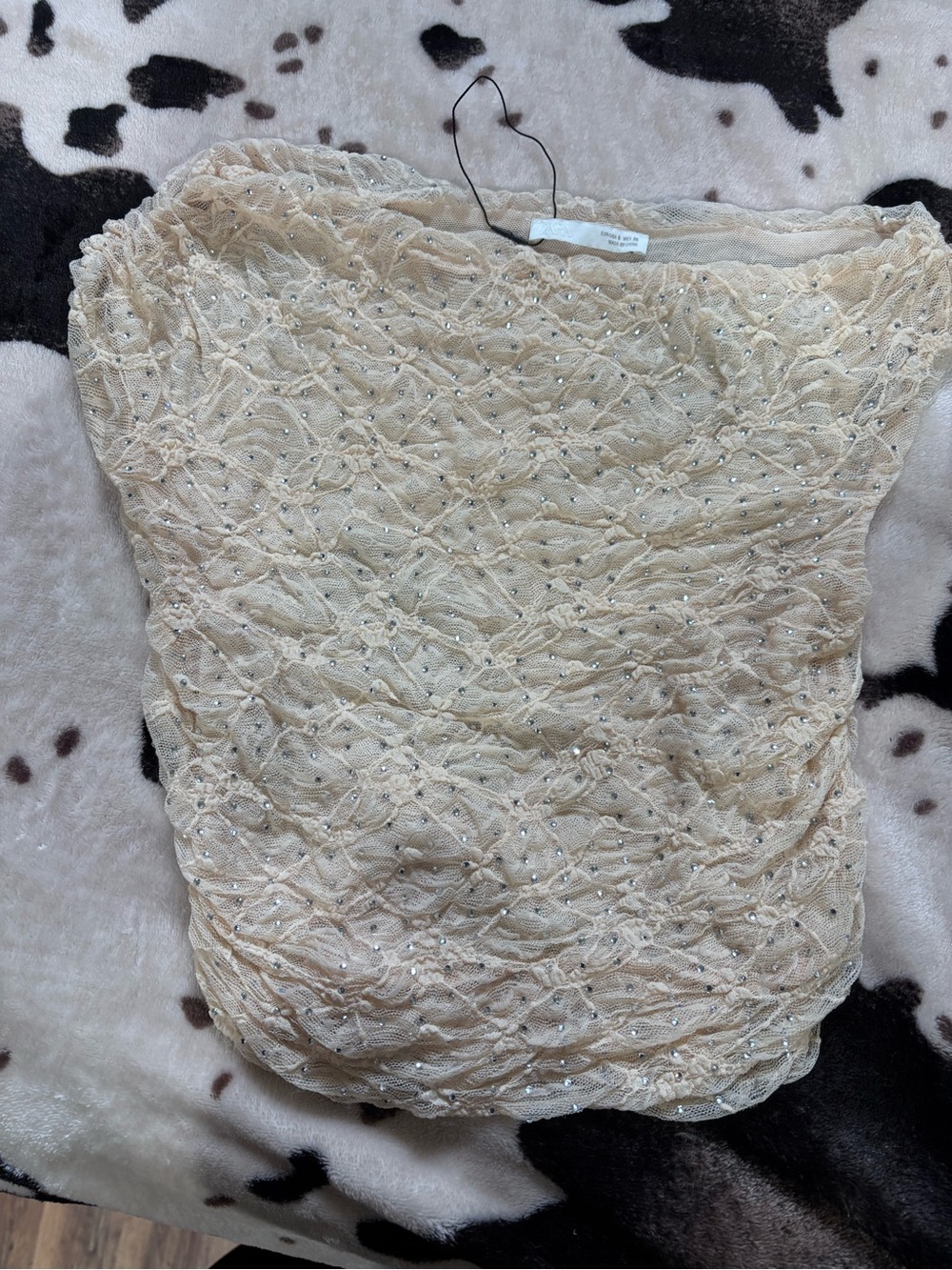 Zara Cream Beaded Lace Blouse